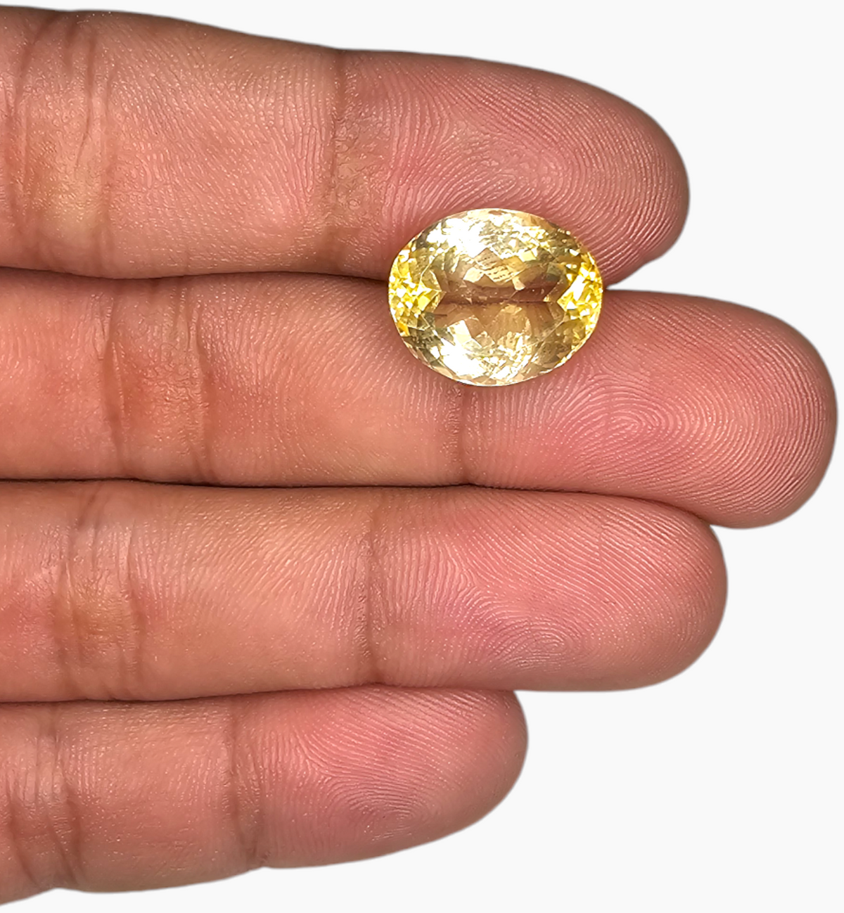 Natural Citrine Stone 10.72 Carats Oval Shape Size 14.8x12.4mm