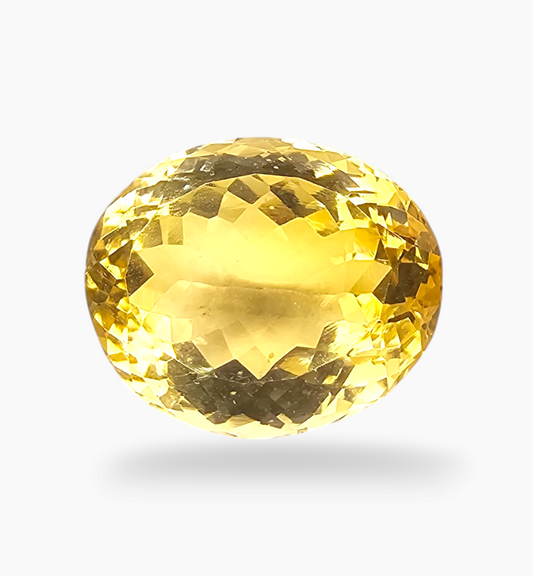 Natural Citrine Stone 10.72 Carats Oval Shape Size 14.8x12.4mm