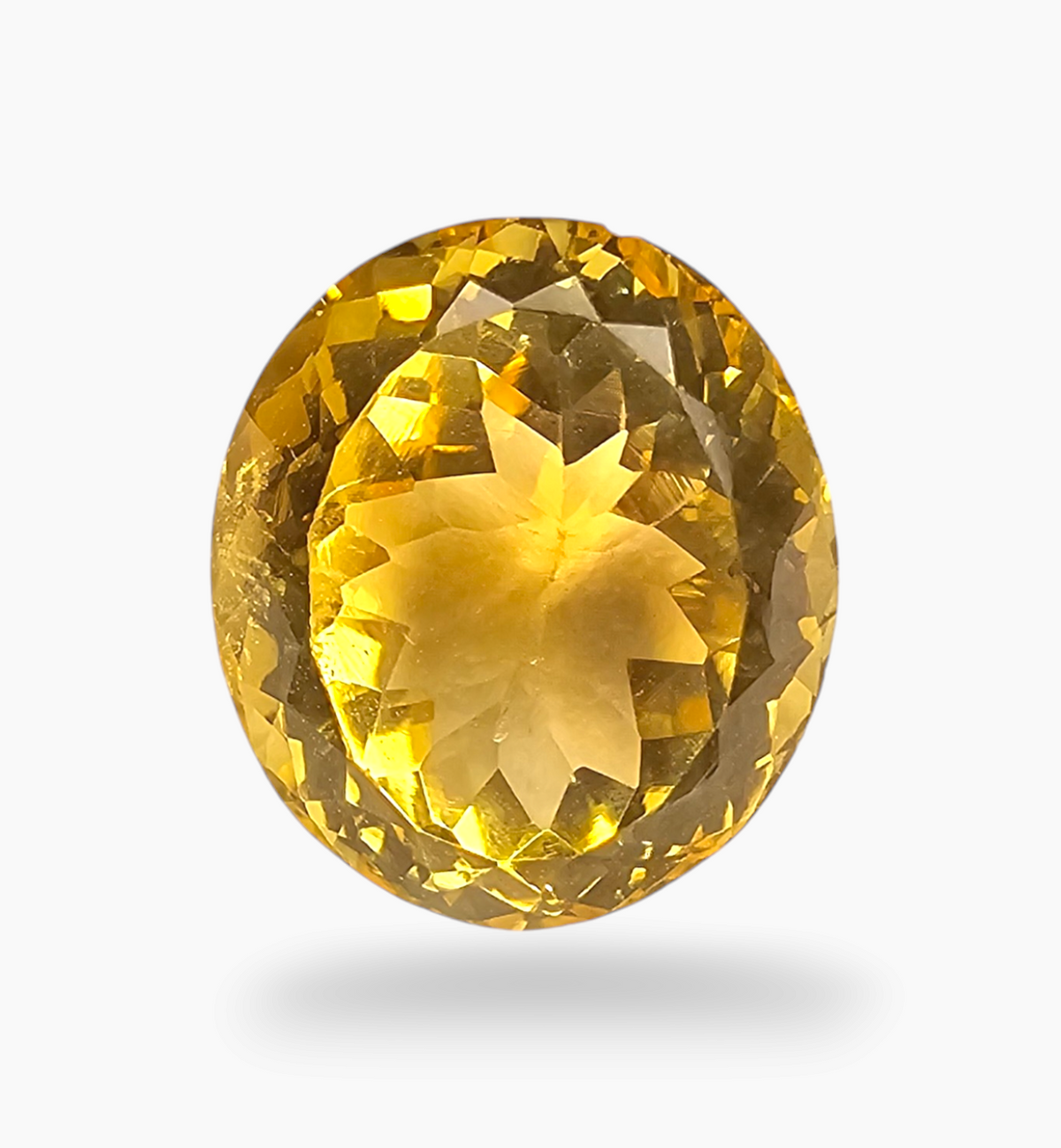 Natural Citrine Stone 10.91 Carats Oval Shape Size 14.5X12.8mm
