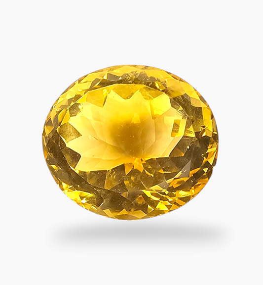 Natural Citrine Stone 10.91 Carats Oval Shape Size 14.5X12.8mm