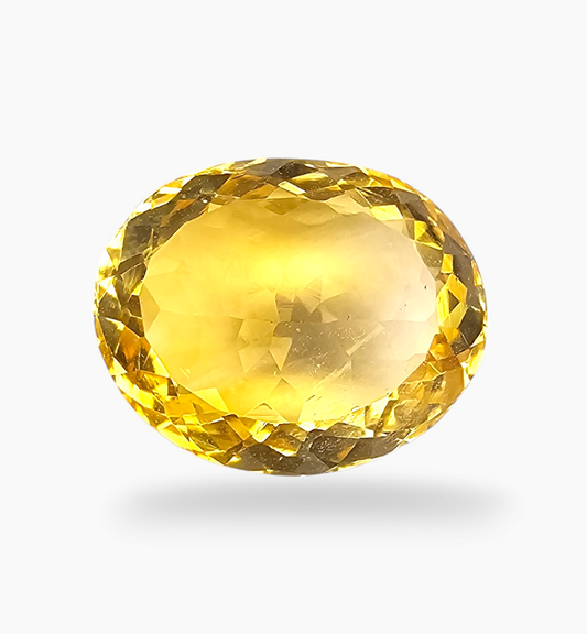 Natural Citrine Stone 11.63 Carats Oval Shape Size 16.5X13.5mm