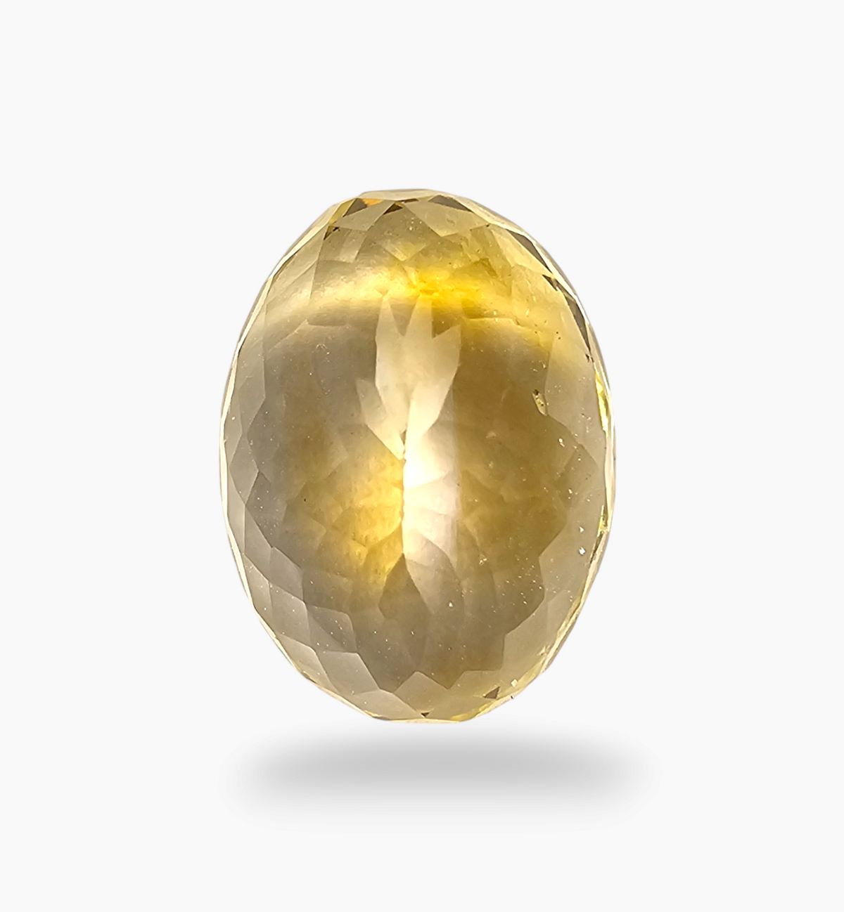 Natural Citrine Stone 11.72 Carats Oval Shape Size 16.7x12.5mm