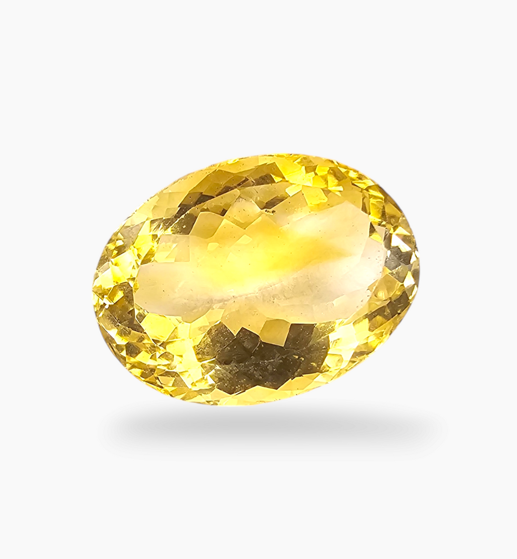 Natural Citrine Stone 11.72 Carats Oval Shape Size 16.7x12.5mm