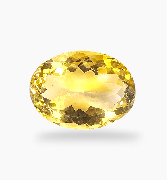 Natural Citrine Stone 11.72 Carats Oval Shape Size 16.7x12.5mm