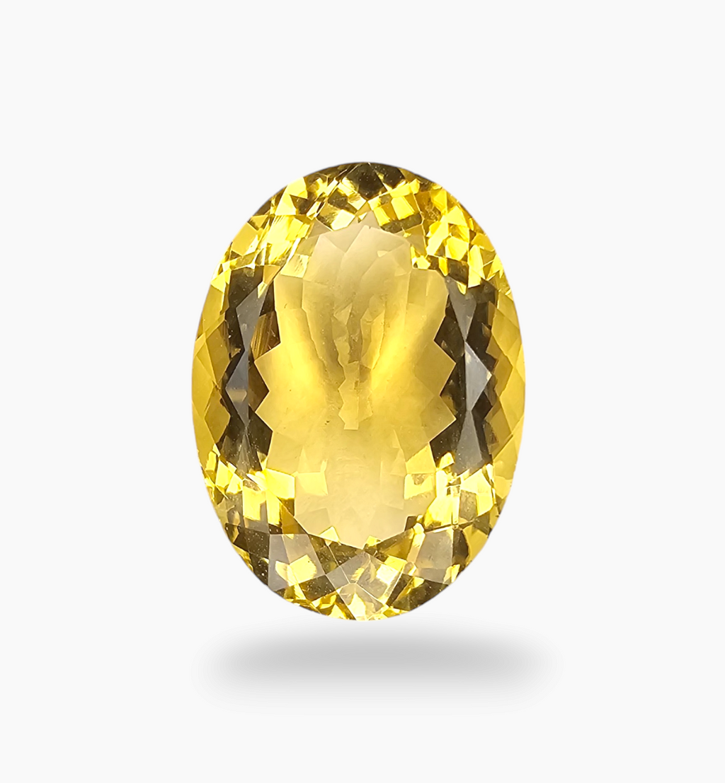 Natural Citrine Stone 11.71 Carats Oval Shape Size 18X13mm