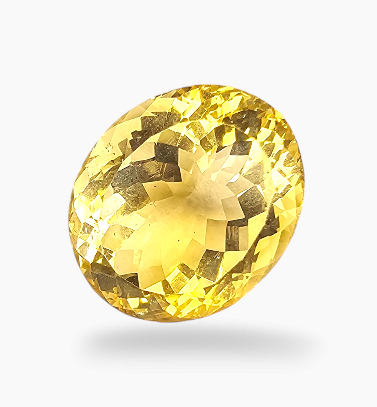 Natural Citrine Stone 11.87 Carats Oval Shape Size 15x12.5mm