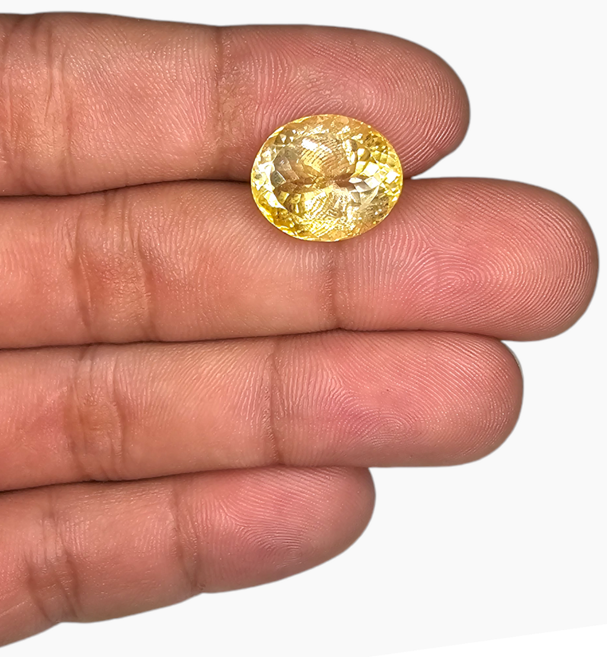Natural Citrine Stone 11.87 Carats Oval Shape Size 15x12.5mm