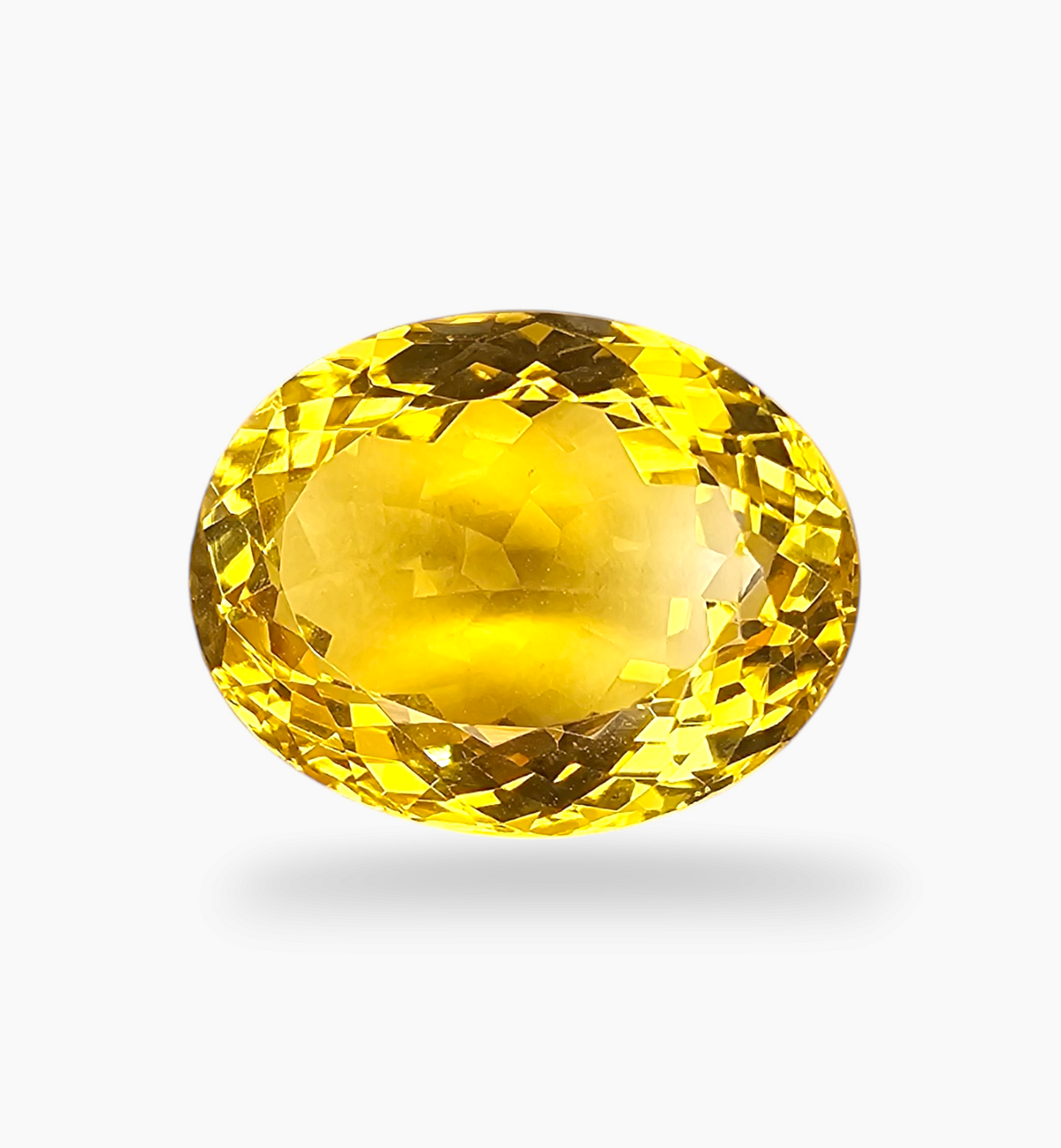 Natural Citrine Stone 11.91 Carats Oval Shape Size 17.2X12.8mm