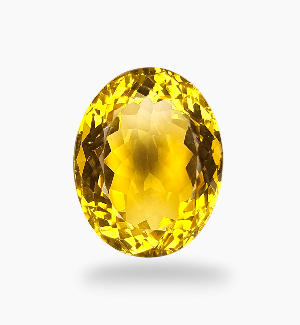 Natural Citrine Stone 11.91 Carats Oval Shape Size 17.2X12.8mm