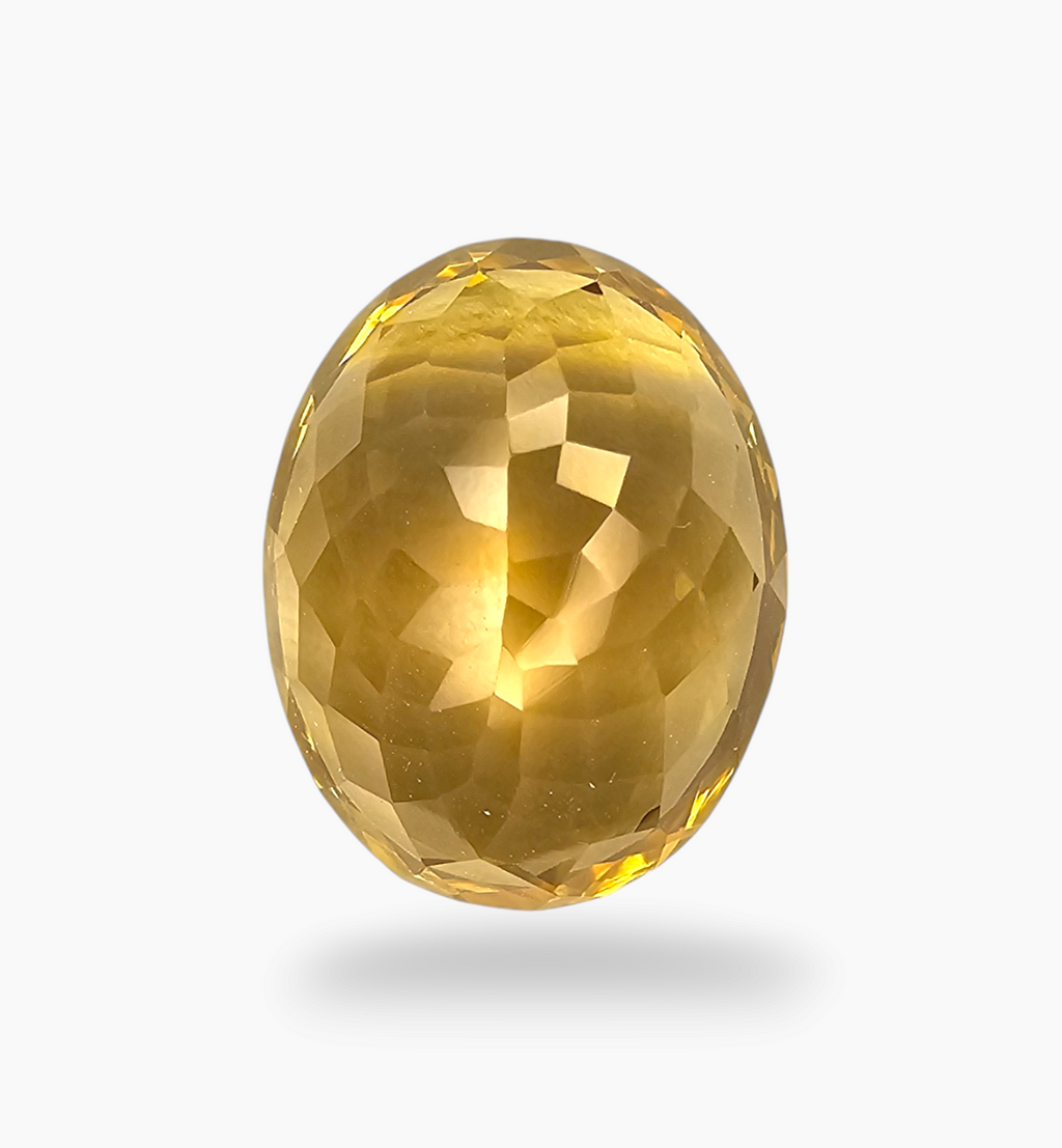 Natural Citrine Stone 11.91 Carats Oval Shape Size 17.2X12.8mm
