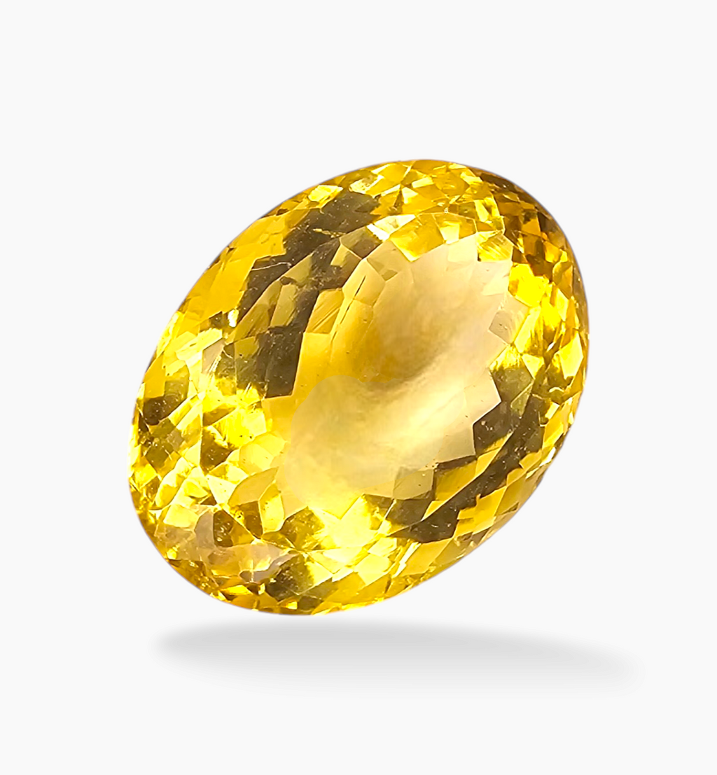 Natural Citrine Stone 11.93 Carats Oval Shape Size 16.5x12.5mm