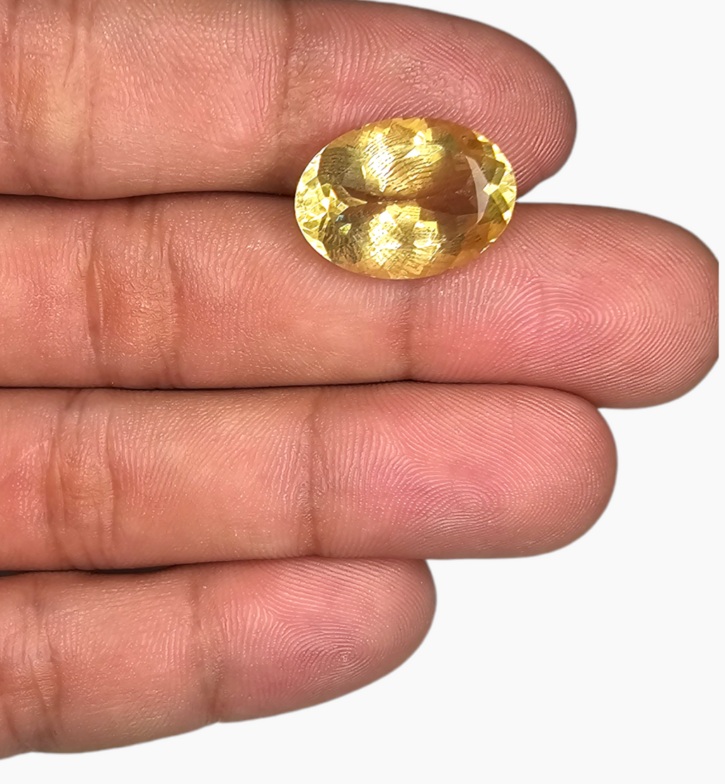 Natural Citrine Stone 12.00 Carats Oval Shape Size 17.8X13mm