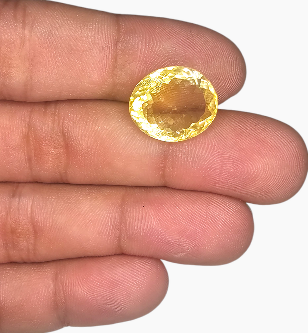 Natural Citrine Stone 12.05 Carats Oval Shape Size 16X13.8mm