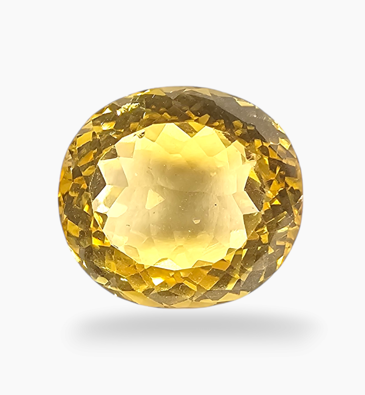 Natural Citrine Stone 12.42 Carats Oval Shape Size 14.7X13.5mm