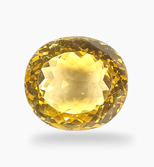 Natural Citrine Stone 12.42 Carats Oval Shape Size 14.7X13.5mm