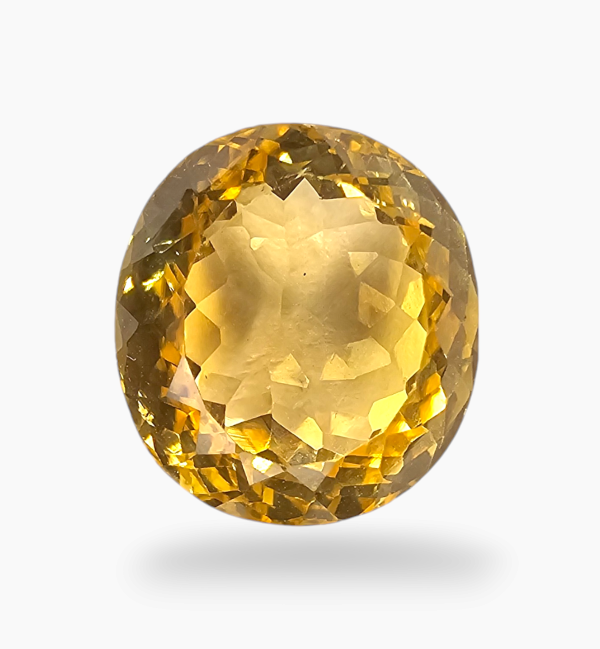 Natural Citrine Stone 12.42 Carats Oval Shape Size 14.7X13.5mm