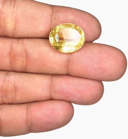 Natural Citrine Stone 12.43 Carats Oval Shape Size 16X13.3mm