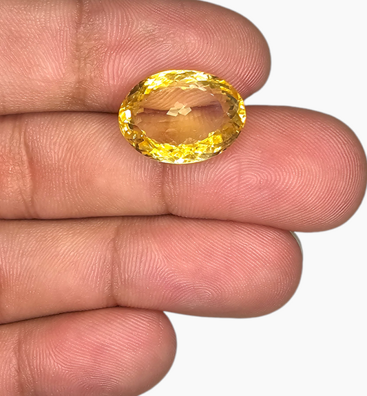 Natural Citrine Stone 12.56 Carats Oval Shape Size 16.5x12mm