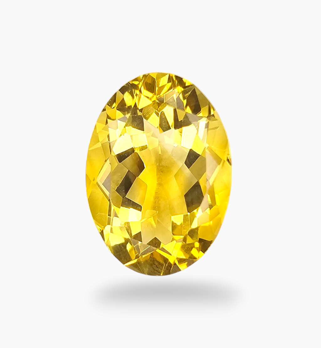 Natural Citrine Stone 12.64 Carats Oval Shape Size 18X13mm