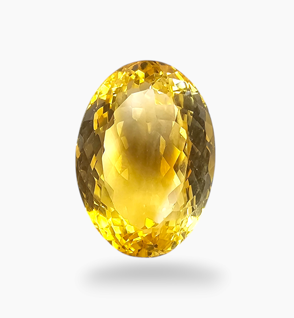 Natural Citrine Stone 12.78 Carats Oval Shape Size 17X12mm