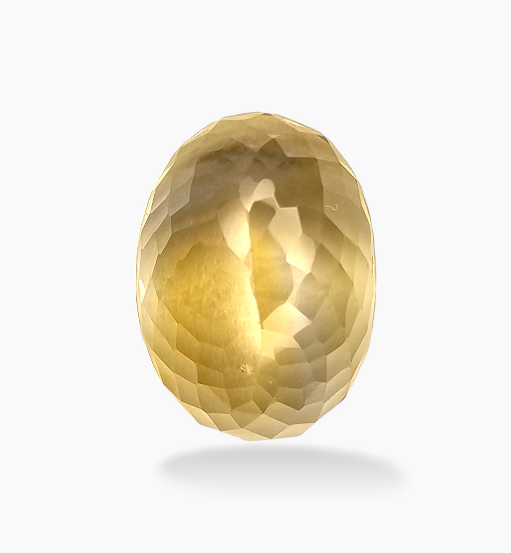 Natural Citrine Stone 12.86 Carats Oval Shape Size 16.5x12.2mm