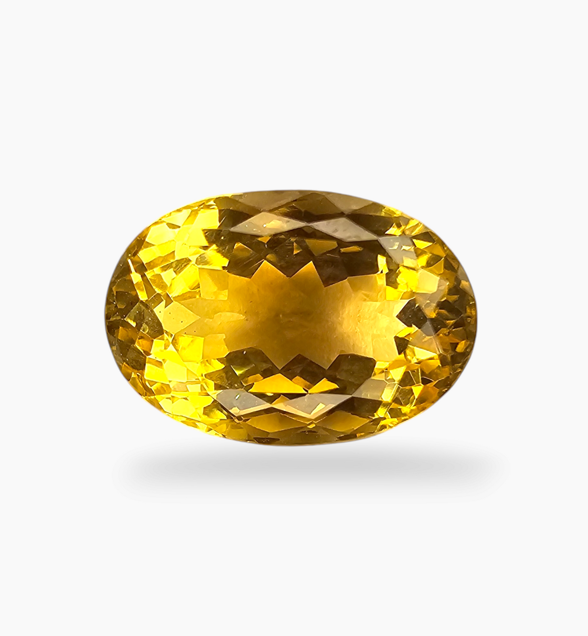 Natural Citrine Stone 13.03 Carats Oval Shape Size 17.3X12mm