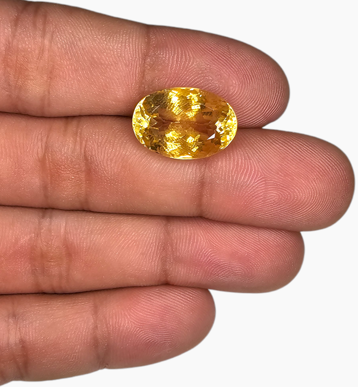 Natural Citrine Stone 13.03 Carats Oval Shape Size 17.3X12mm