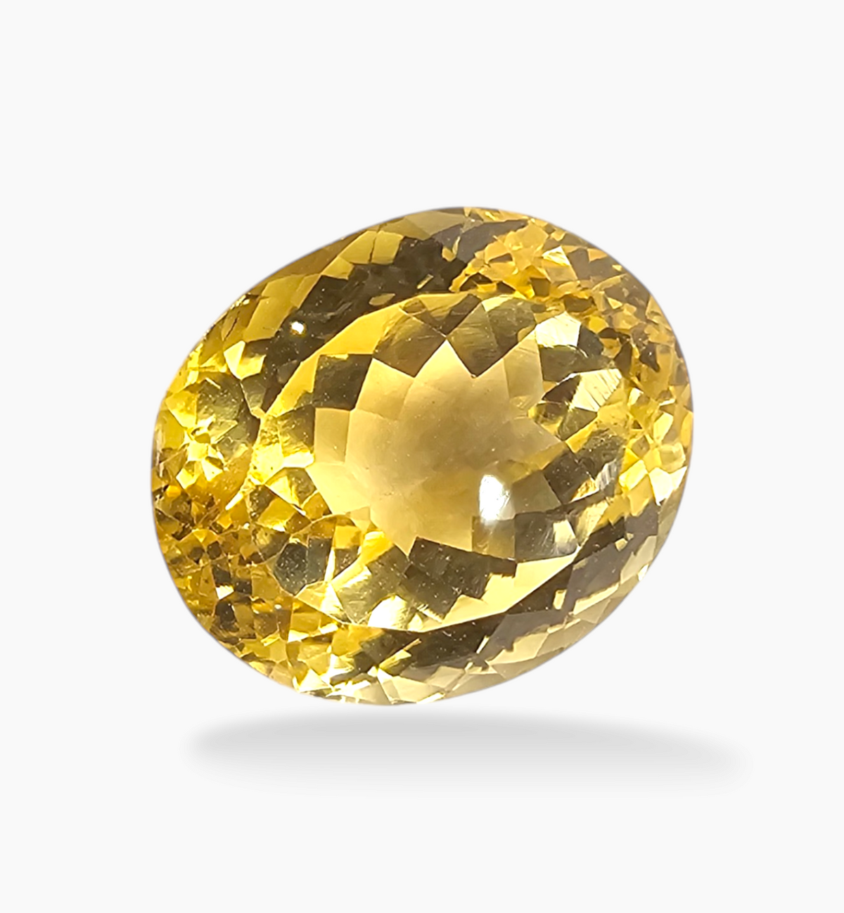 Natural Citrine Stone 13.22 Carats Oval Shape Size 14.7x12.5mm