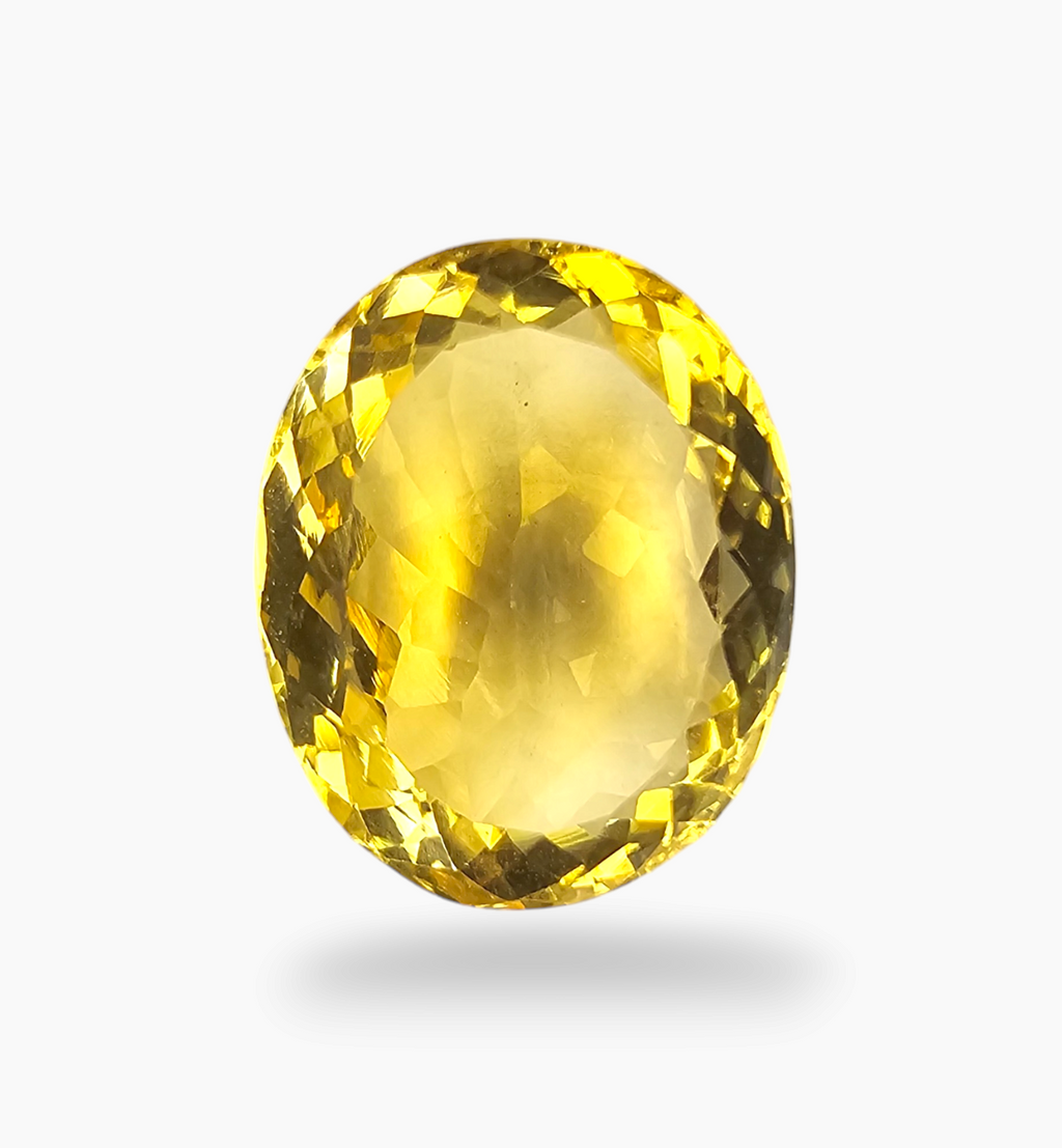 Natural Citrine Stone 13.22 Carats Oval Shape Size 17.2X13.8mm