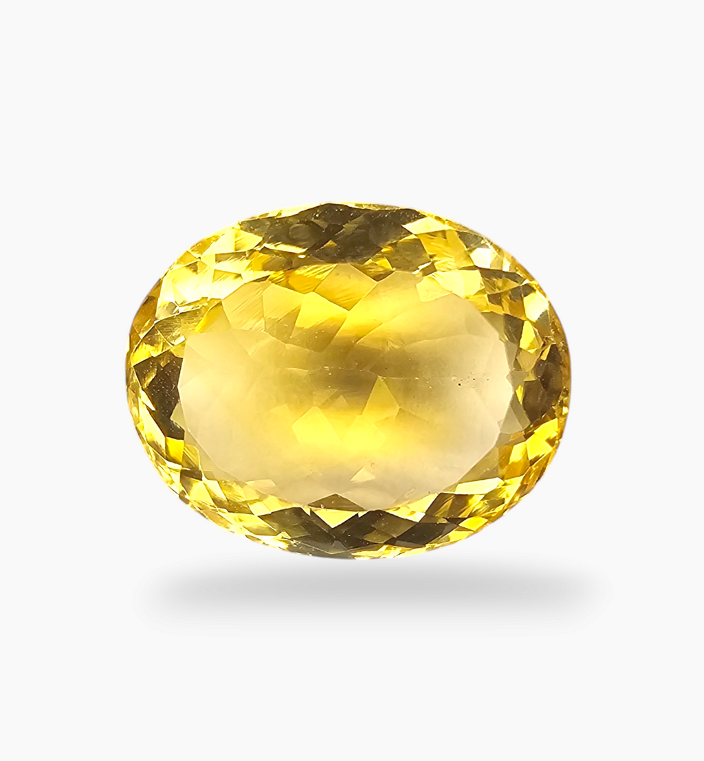 Natural Citrine Stone 13.22 Carats Oval Shape Size 17.2X13.8mm