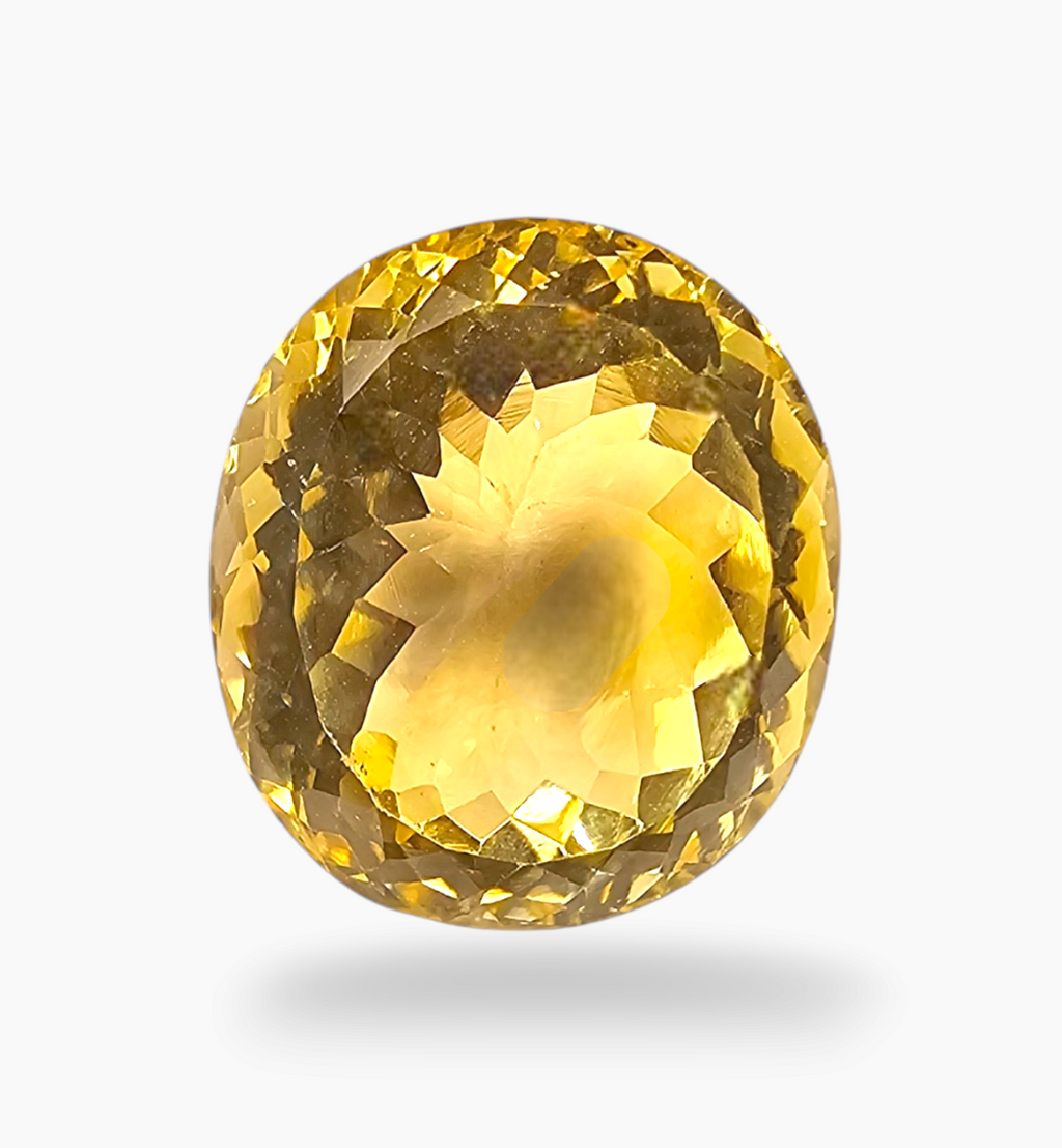 Natural Citrine Stone 13.29 Carats Oval Shape Size 15.8X14mm