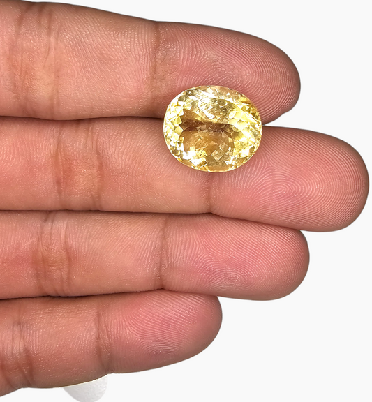 Natural Citrine Stone 13.29 Carats Oval Shape Size 15.8X14mm