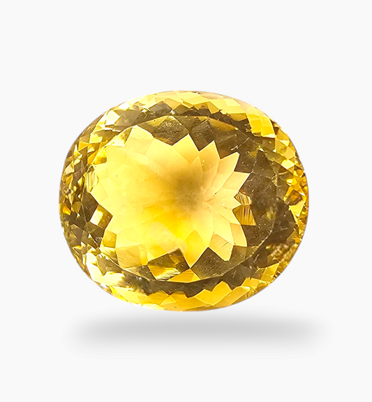 Natural Citrine Stone 13.29 Carats Oval Shape Size 15.8X14mm