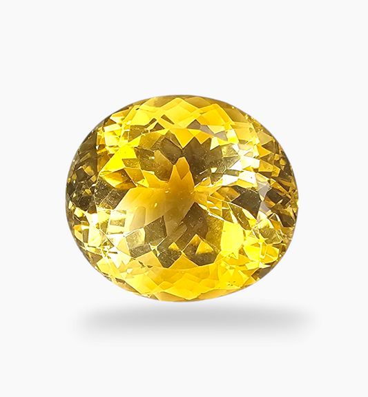 Natural Citrine Stone 13.62 Carats Oval Shape Size 15.5x14mm