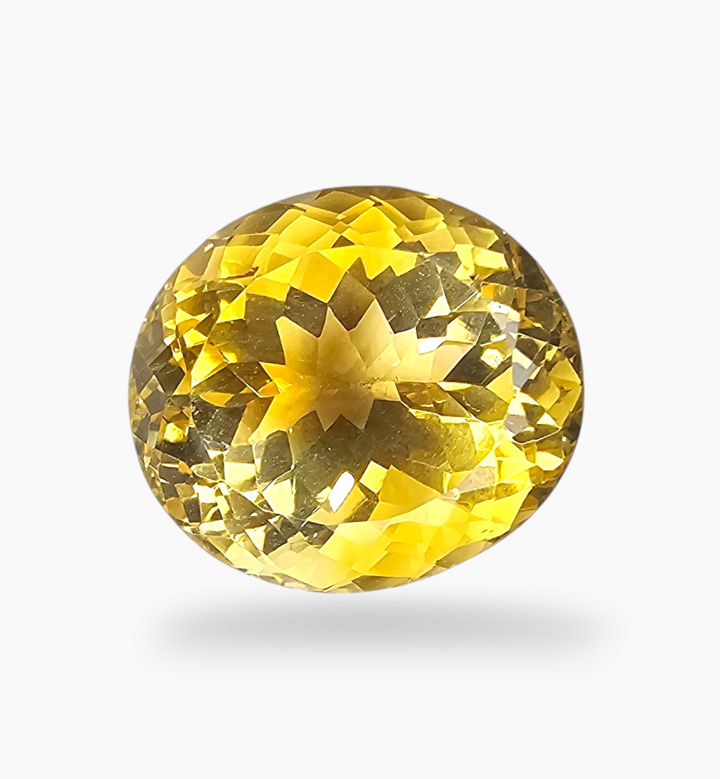 Natural Citrine Stone 13.62 Carats Oval Shape Size 15.5x14mm