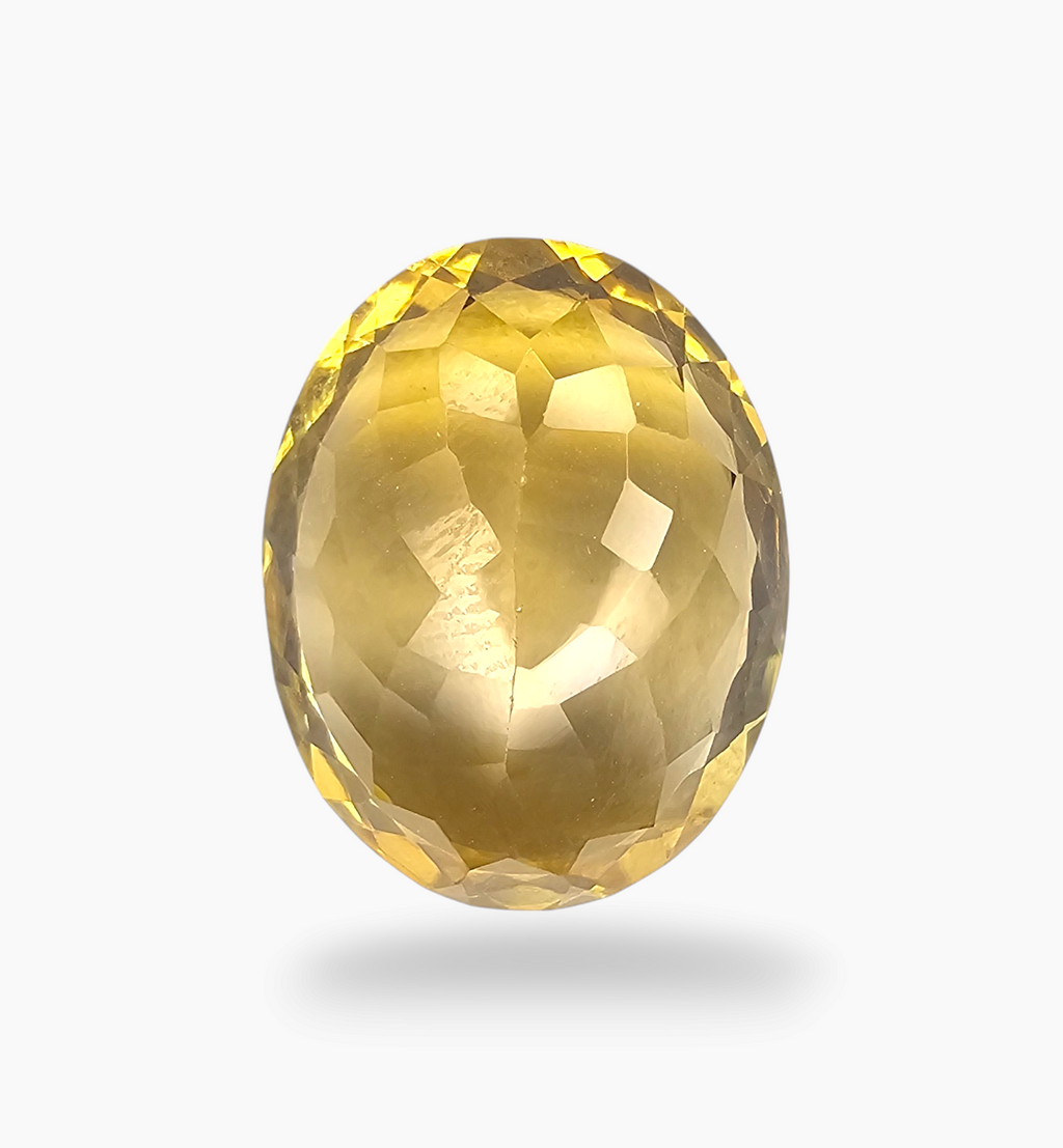 Natural Citrine Stone 13.81 Carats Oval Shape Size 18.2X14.4mm