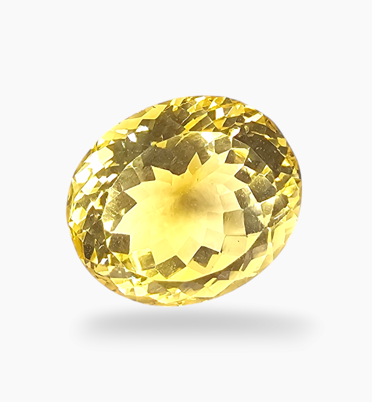 Natural Citrine Stone 14.05 Carats Oval Shape Size 15.2x13mm