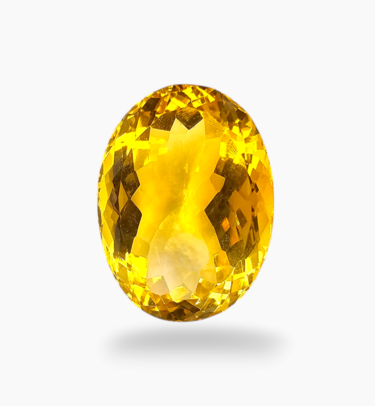 Natural Citrine Stone 14.18 Carats Oval Shape Size 14.5X13.8mm