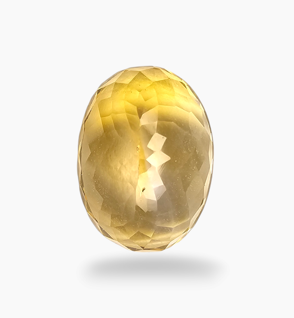 Natural Citrine Stone 14.18 Carats Oval Shape Size 14.5X13.8mm