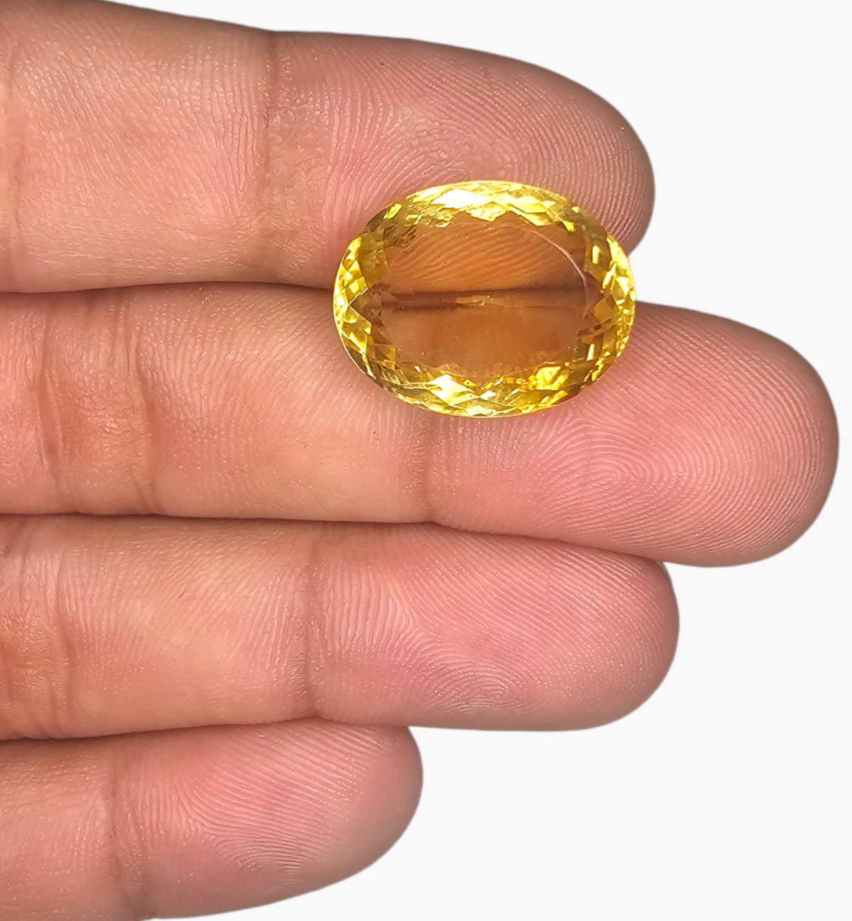 Natural Citrine Stone 14.4 Carats Oval Shape Size 18.5X14.7mm