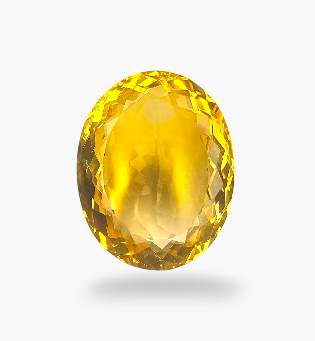 Natural Citrine Stone 14.4 Carats Oval Shape Size 18.5X14.7mm