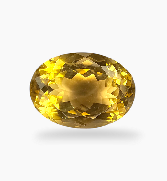 Natural Citrine Stone 15.12 Carats Oval Shape Size 17.8X12.7mm