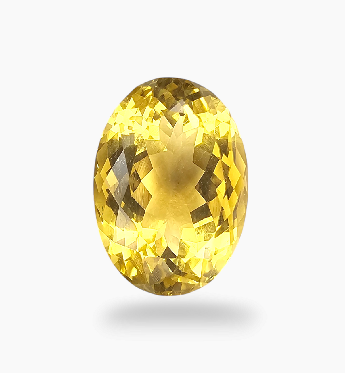 Natural Citrine Stone 15.12 Carats Oval Shape Size 17.8X12.7mm