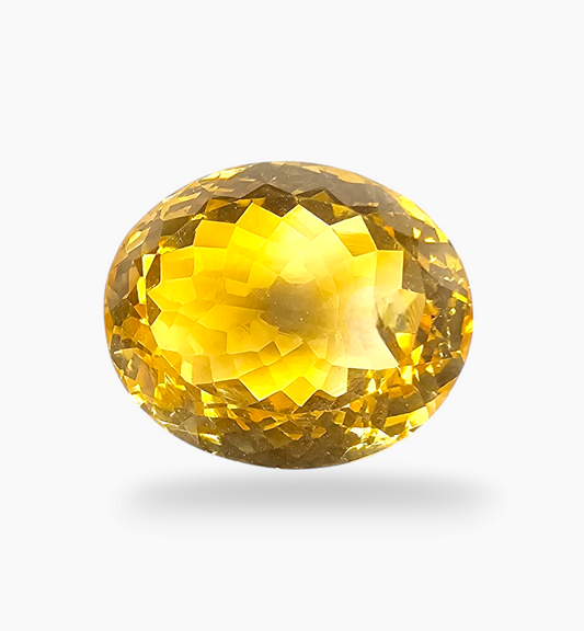 Natural Citrine Stone 15.54 Carats Oval Shape Size 16.5x13.7mm