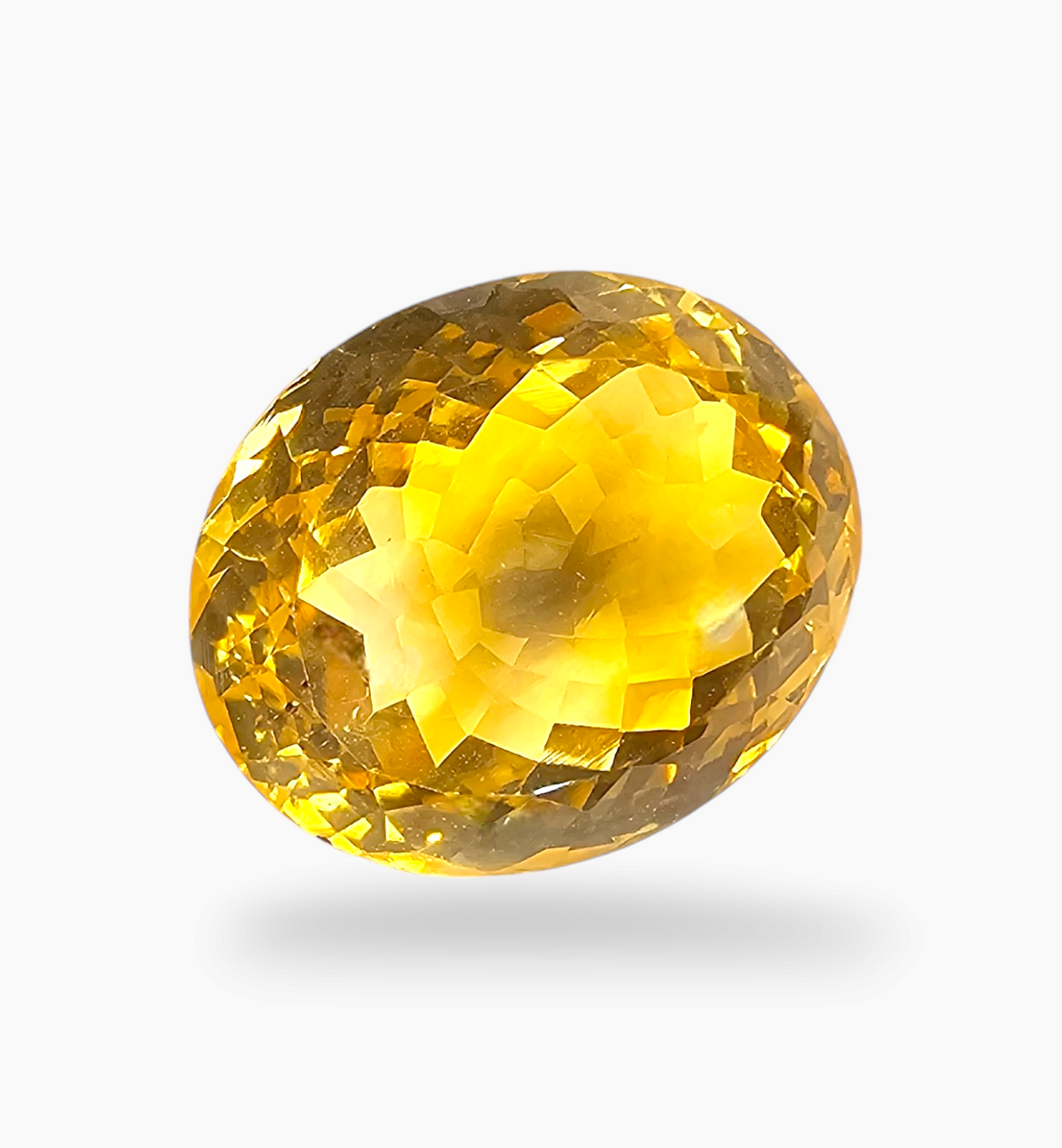 Natural Citrine Stone 15.54 Carats Oval Shape Size 16.5x13.7mm