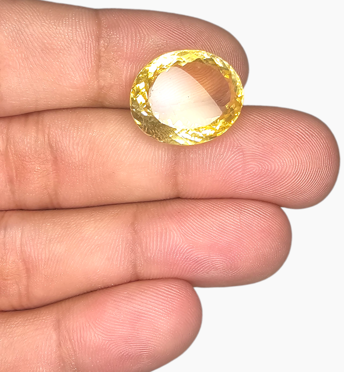 Natural Citrine Stone 15.57 Carats Oval Shape Size 19.2X12.8mm