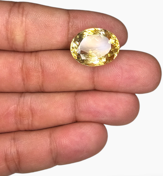 Natural Citrine Stone 16.34 Carats Oval Shape Size 18X14.5mm