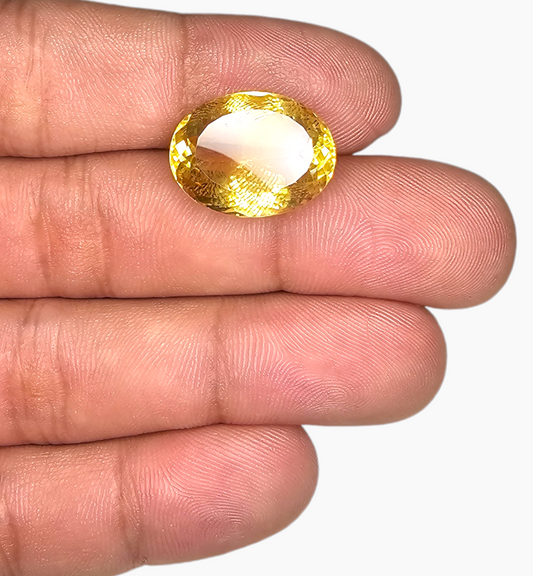 Natural Citrine Stone 16.63 Carats Oval Shape Size 18.5X14.2mm