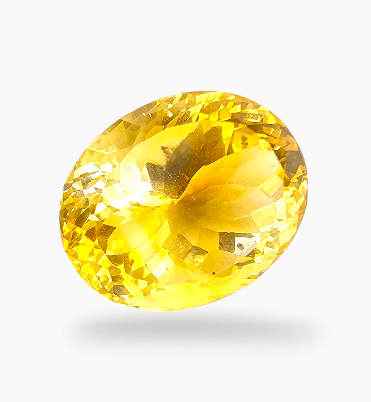 Natural Citrine Stone 18.16 Carats Oval Shape Size 18X14.5mm