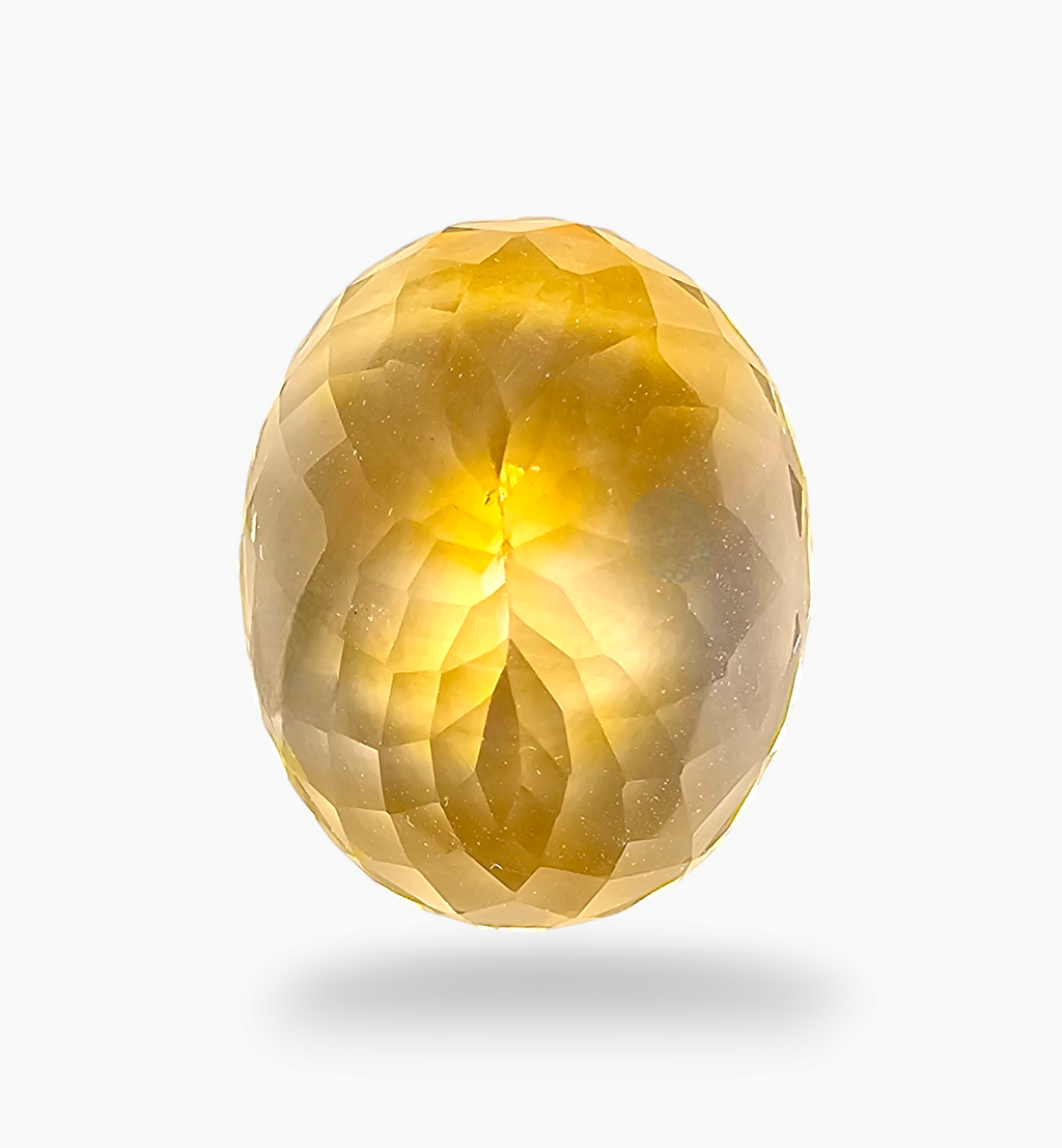 Natural Citrine Stone 18.16 Carats Oval Shape Size 18X14.5mm